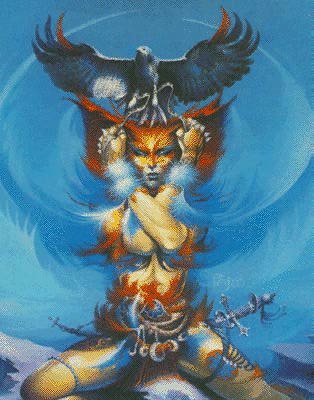 Bild: Mytologisk kvinnokrigare