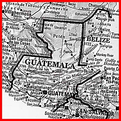 BILD: karta över Guatemala
