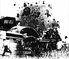 BILD: Militärens belägring av Leonel Rugamas gömställe, 15/1 1970