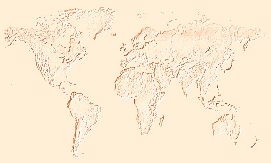 BILD: världskarta i relief