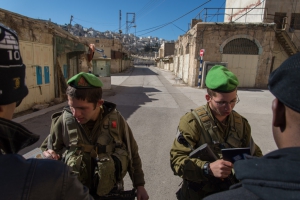 Checkpoint entering illegal settlements in Hebron