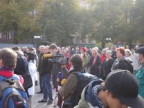Demonstranter, Norra Bantorget
